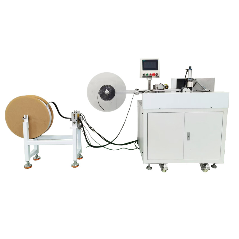 Velcro roll cutting and coiling taping ends machine ES-127
