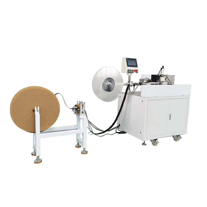 Velcro roll cutting and coiling taping ends machine ES-127
