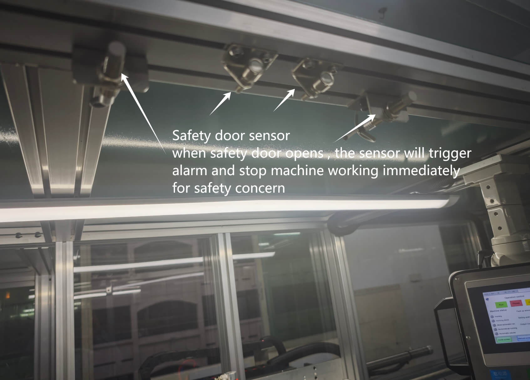 Safety door sensors