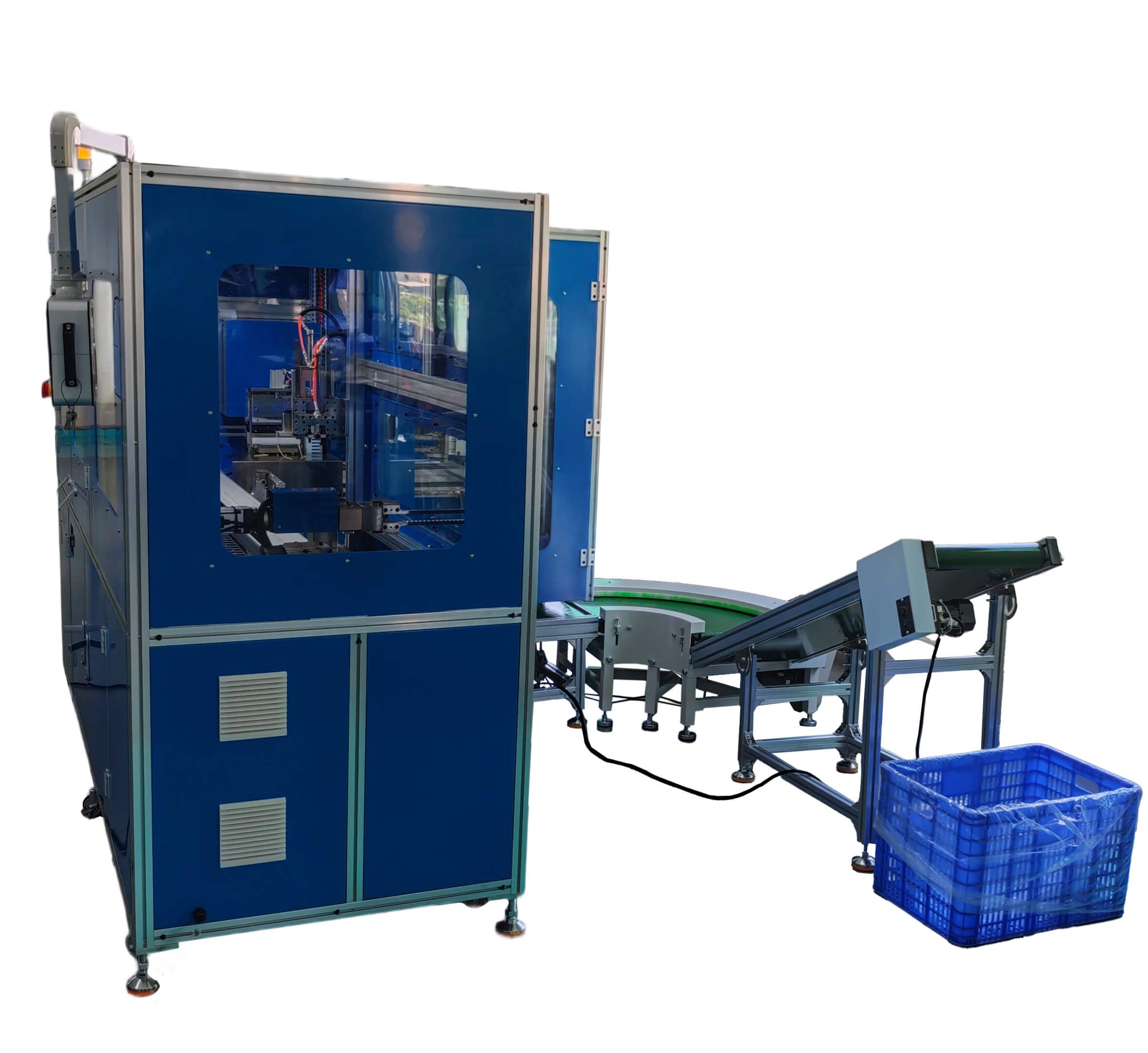 Fully automatic sponge rubber gasket cutting and splicing machine