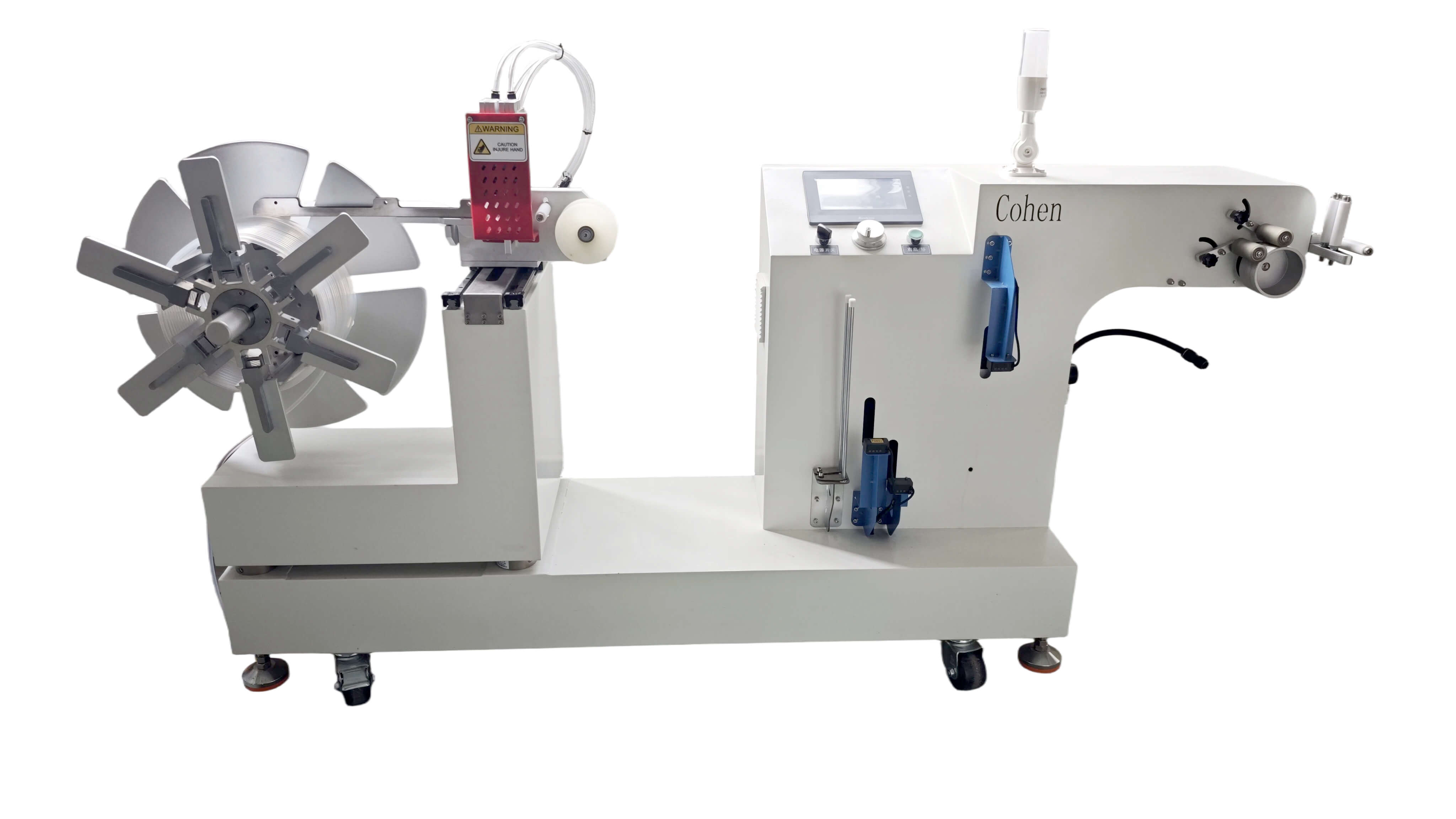 High-speed silicone hose coiler