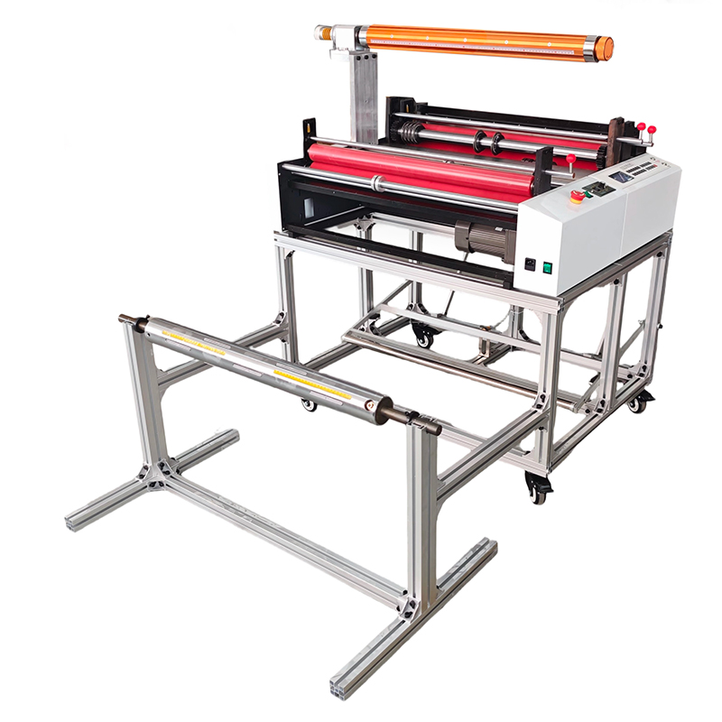 silicone paper with double side tape roll to sheet laiminating slitting cutting machine