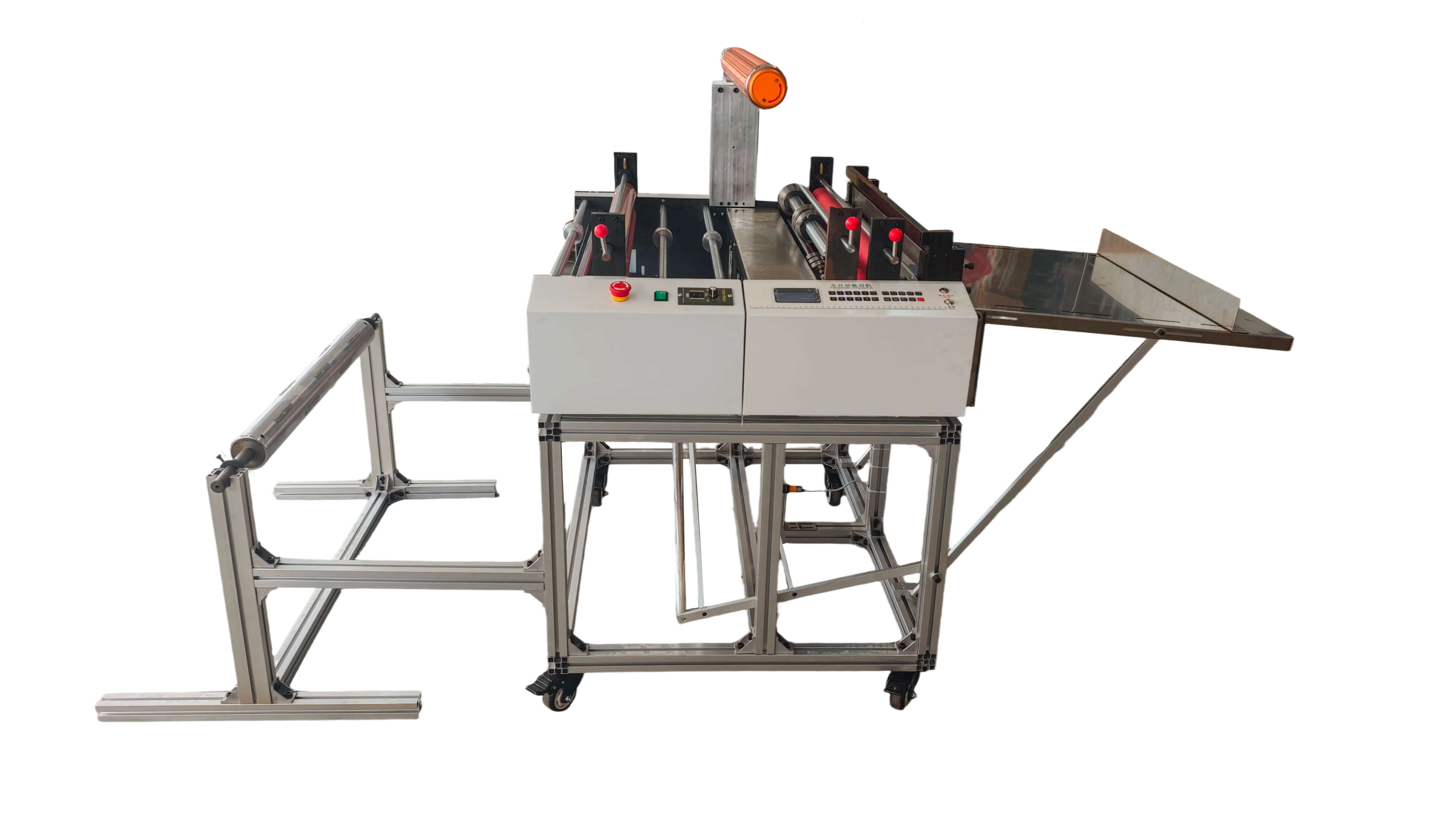 silicone paper with double side tape roll to sheet laiminating slitting cutting machine