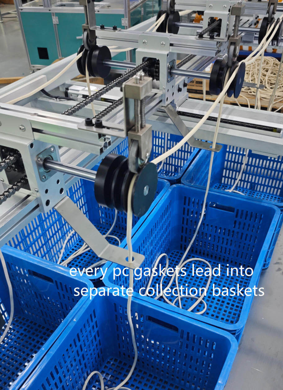 collect gaskets into baskets