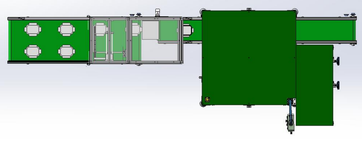 Over view of  plastic lids gaskets assembly machine 